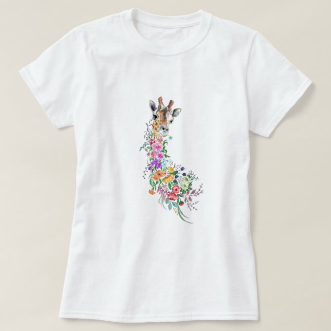 T-shirt Giraffe florale (Design devant)