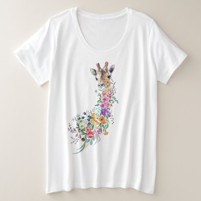 T-shirt Giraffe florale (Design devant)