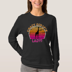 T-shirt Giraffe folle Lady Funny Retro Giraffe