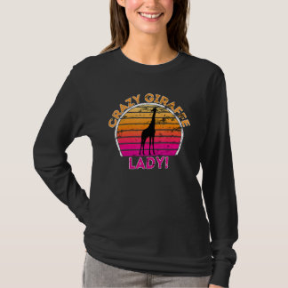 T-shirt Giraffe folle Lady Funny Retro Giraffe