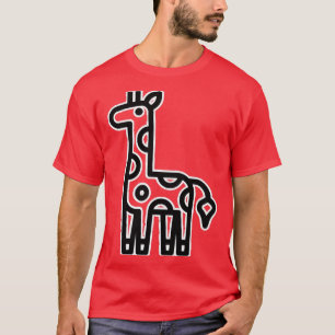 T-shirt Giraffe Giraffe Giraffe de toon coute