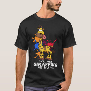 T-shirt Giraffe Graphe Animal Pour Femmes Hommes Retro