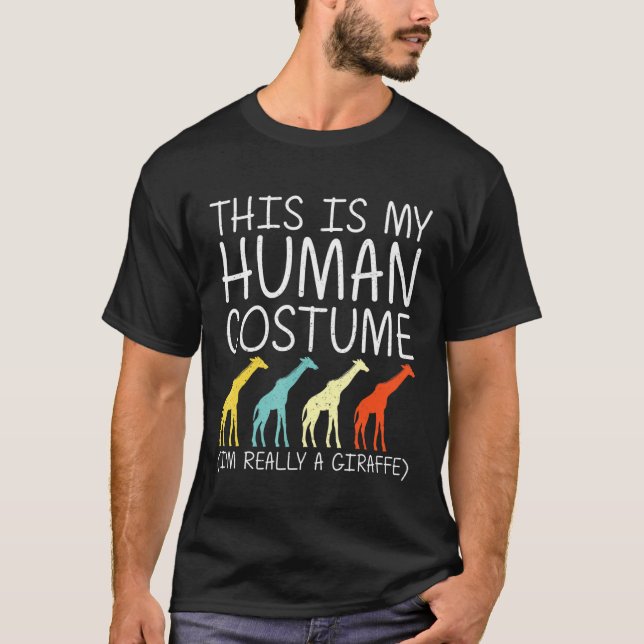 T-shirt Giraffe Halloween Costume humain Ruminant Okapi Ea (Devant)