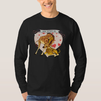 T-shirt Giraffe Happy Mothers Day   I Love Giraffes