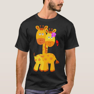 T-shirt Giraffe Mariage Anniversaire Fiançailles classique