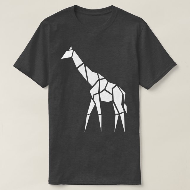 T-shirt Giraffe Origami Giraffe Giraffe géométrique (Design devant)
