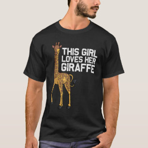 T-shirt Giraffe Pour Filles Enfants Ados Giraffe Animal