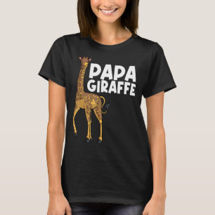 T-shirt Giraffe Pour Papa Grand-Père Hommes Giraffe Animal