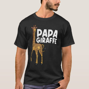 T-shirt Giraffe Pour Papa Grand-Père Hommes Giraffe Animal