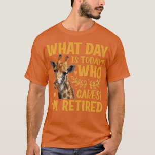 T-shirt Giraffe - Quel jour est-ce aujourd'hui qui s'intér
