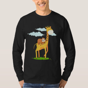 T-shirt Giraffe Sloth Drôle Pour Les Enfants