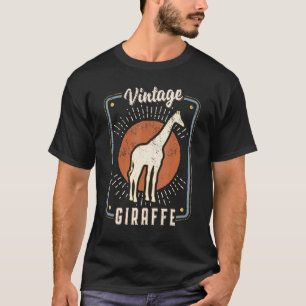 T-shirt Giraffe Vintage Retro classique amour animal 1