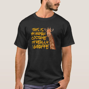T-shirt Giraffe Voici mon costume humain
