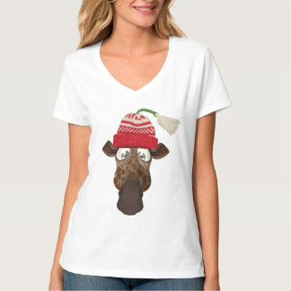 T-shirt Giraffe Whimsical mignonne en Casquette d'hiver