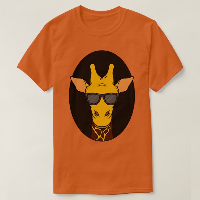 T-shirt Girafffe avec lunettes de soleil (Design devant)