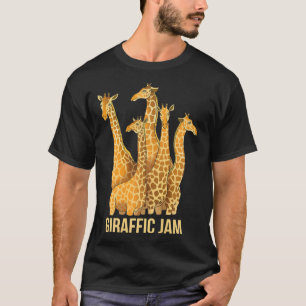 T-shirt Giraffic Jam Funny Giraffe Trafic Pun classique T-
