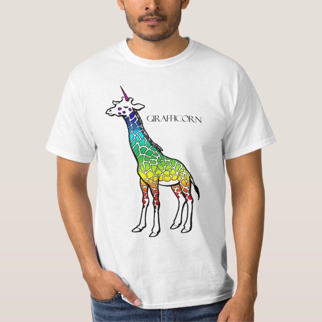 T-shirt Girafficorn - arc-en-ciel (Devant)