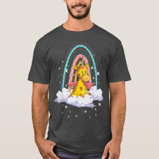 T-shirt Girafficorne arc-en-ciel Afrique Animal Fantaisie