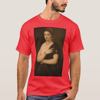 T-shirt Girl in a Fur by Tiziano Vecellio called Titian
