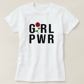 T-shirt Girl Power Feminist moderne Gras GRL PWR