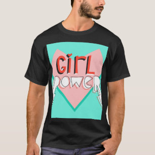 T-shirt Girl Power : Slogan graphique mignon