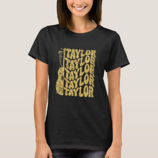 T-shirt Girl Retro Taylor Prénom Personnalisé Super 8