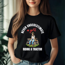 Girl Riding a Tractor Design