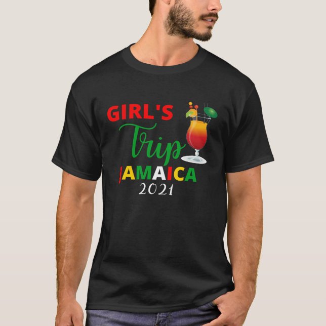 T-shirt Girl s Trip Jamacia 2021 (Devant)