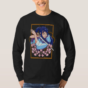 T-shirt Girl Samurai Katana Guerrier Japonais Fighter Kend