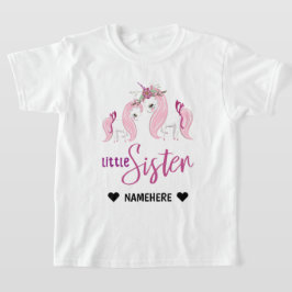 T-shirt Girl Unicorn Little Sister