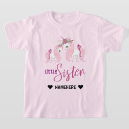 T-shirt Girl Unicorn Little Sister