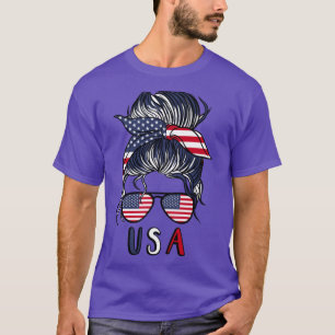 T-shirt Girl USA 2022 football America Coupe du monde Amér