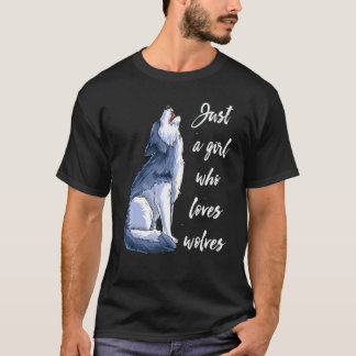 T-shirt Girl Who Loves Wolves 10