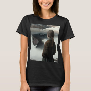 T-shirt Girl with clouds