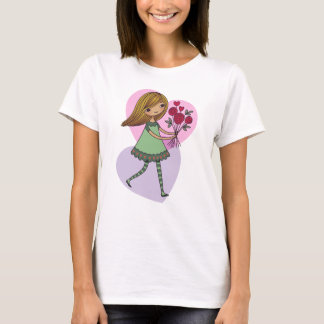 T-shirt Girl With Flowers