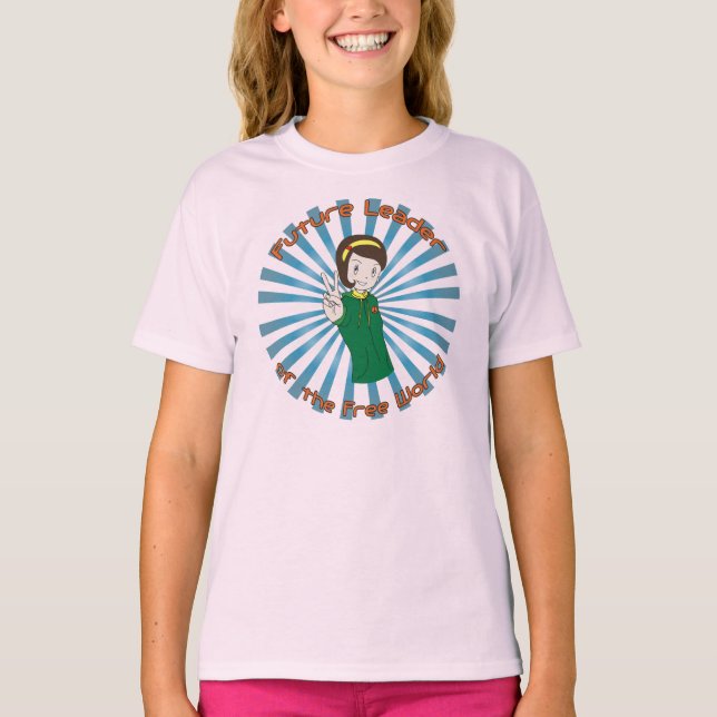 T-shirt GirlMogul Rose - Futur leader du monde libre (Devant)