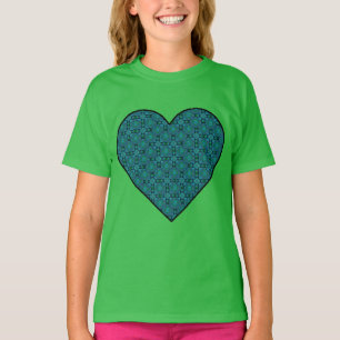 T-shirt Girls Blue Pastel Heart