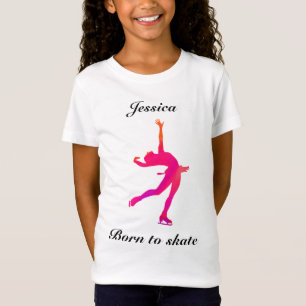 T-shirt Girls Born to Skate Figure Patinage
