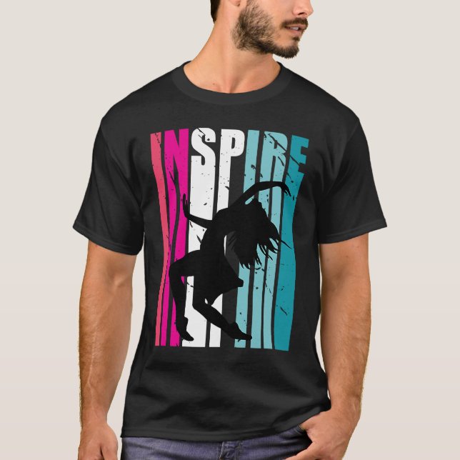 T-shirt Girls Dance Inspire Coach Dancer Retro Dancing (Devant)