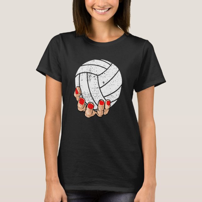T-shirt Girls Funny Volleyball (Devant)