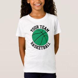 T-Shirt Girls Green Basketball Nom, joueur et numéro de l'