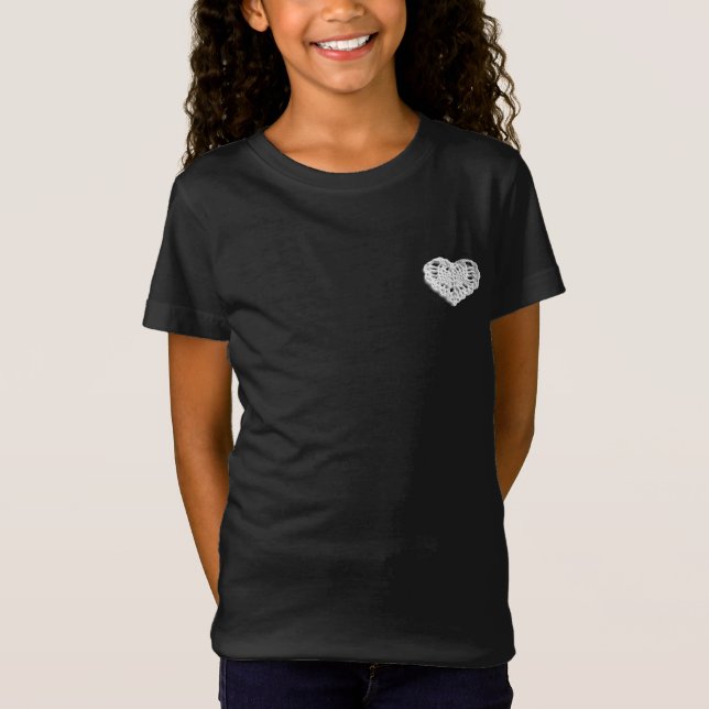T - Shirt Girls Herzdesign (Vorderseite)