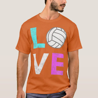 T-shirt Girls Love Volleyball Meilleur Amusant Cadeau Anni