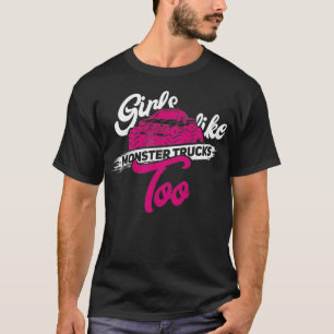 T-shirt Girls Monster Camion Cadeau Sport Moteur Big Truck