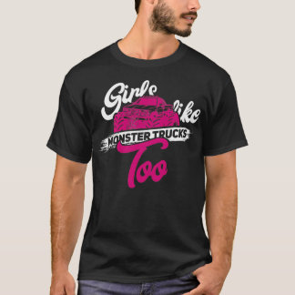 T-shirt Girls Monster Camion Cadeau Sport Moteur Big Truck