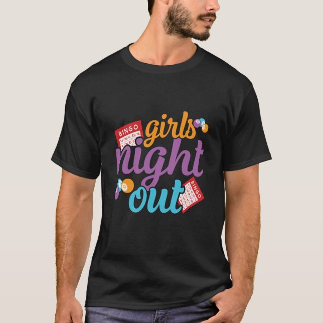 T-shirt Girls Night Out Bingo Player Bingo Caller (Devant)