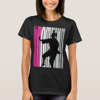 T-shirt Girls Pink Karate Anniversaire Sparring Retro Vint