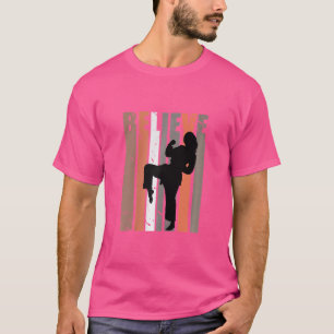 T-shirt Girls Retro Karate Taekwondo Martial Arts Judo Kun