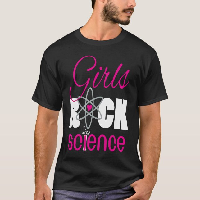 T-shirt Girls Rock Science  Fun Scientist (Devant)