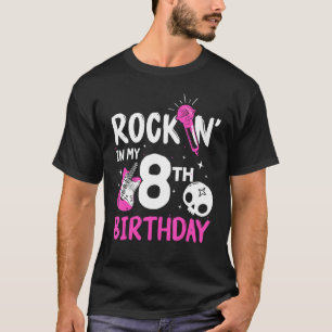 T-shirt Girls Rockstar Anniversaire Rock Star Guitare à th